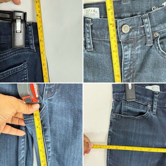 GAP 1969 Dark Wash Mid-Rise Legging Jean Skinny Denim Women's Size 27/4 P - Picture 10 of 15